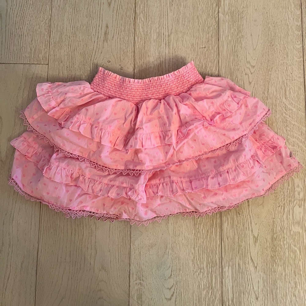 Pink LoveShackFancy Skirt polka dot